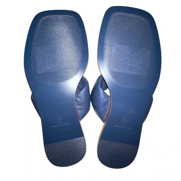 ANTHROPOLOGIE MAEVE Puffy Knotted Sandals Navy Blue Size Women’s 6​ - Picture 4 of 5